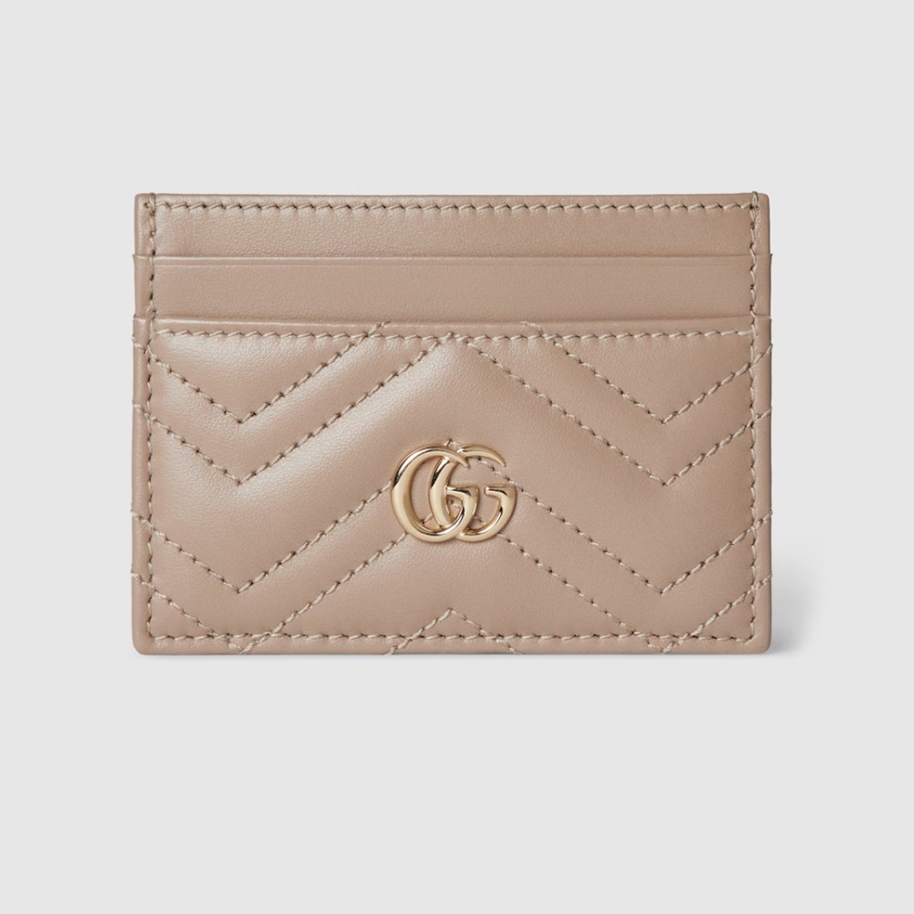 Gucci GG Marmont Taupe Card Holder
